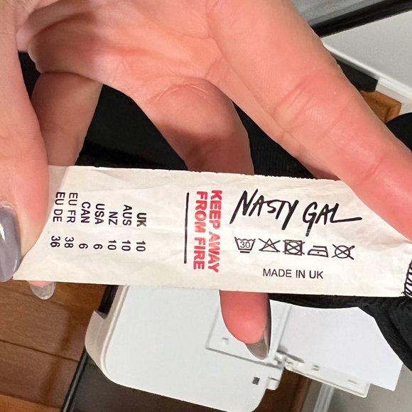 Nasty Gal double sided split black maxi dress - Picture 3 of 5